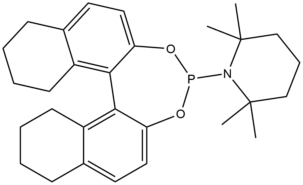 Piperidine, 2,2,6,6-tetramethyl-1-[(11bR)-8,9,10,11,12,13,14,15-octahydrodinaphtho[2,1-d:1',2'-f][1,3,2]dioxaphosphepin-4-yl]- Structure