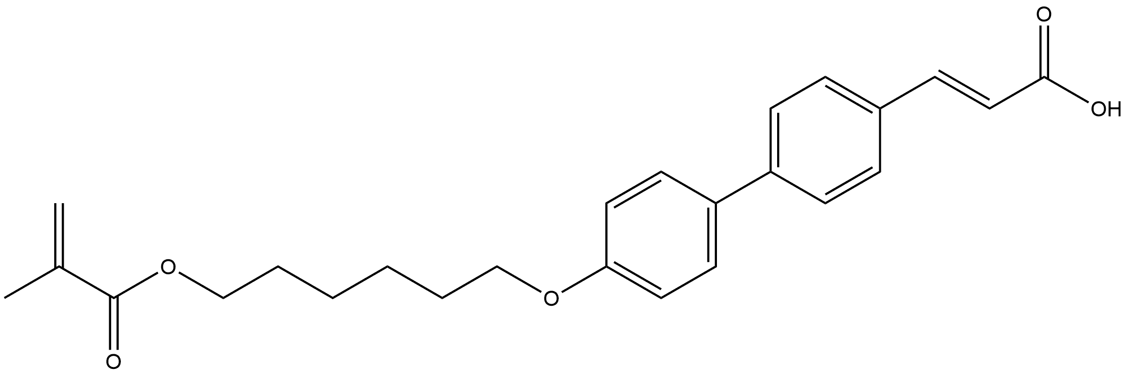 (E)-3-(4'-((6-(methacryloyloxy)hexyl)oxy)-[1,1'-biphenyl]-4-yl)acrylic acid Structure
