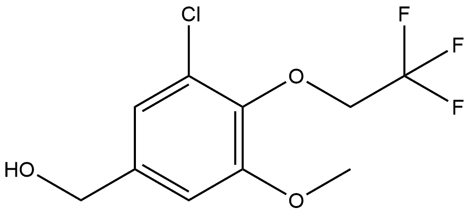 3-Chloro-5-methoxy-4-(2,2,2-trifluoroethoxy)benzenemethanol Structure