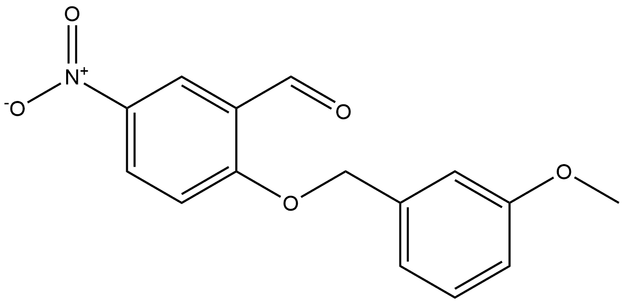 2-((3-methoxybenzyl)oxy)-5-nitrobenzaldehyde Structure