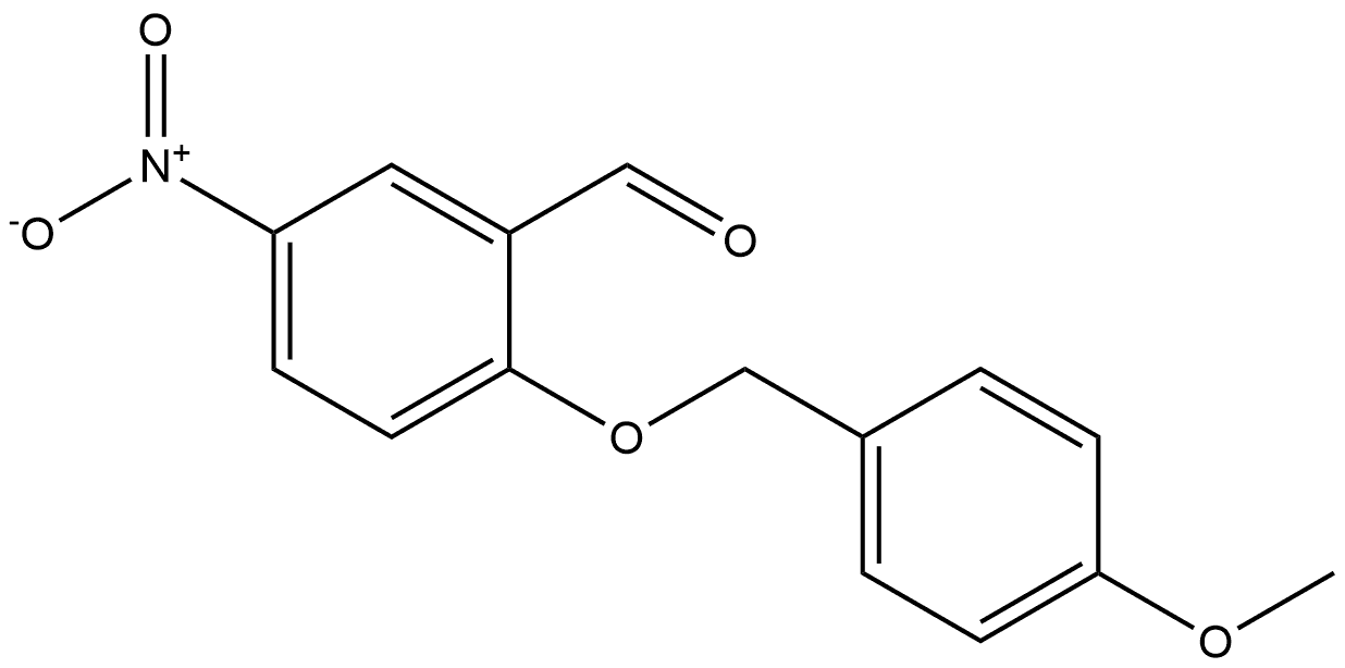 2-((4-methoxybenzyl)oxy)-5-nitrobenzaldehyde Structure