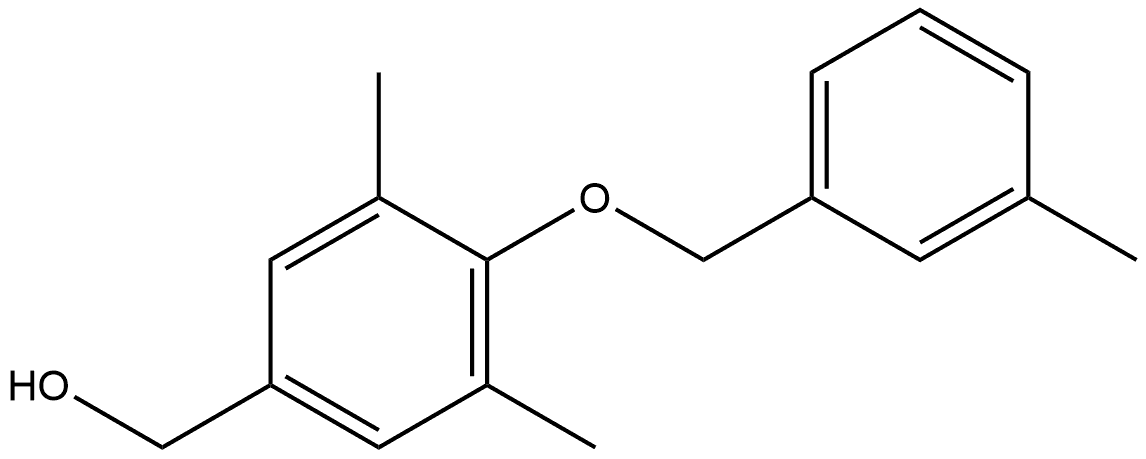 3,5-Dimethyl-4-[(3-methylphenyl)methoxy]benzenemethanol Structure