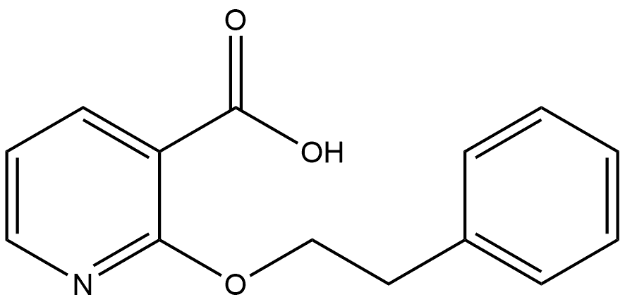 2-(2-Phenylethoxy)-3-pyridinecarboxylic acid Structure