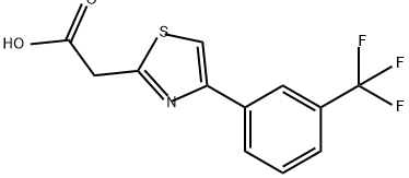 2-Thiazoleacetic acid, 4-[3-(trifluoromethyl)phenyl]- Structure