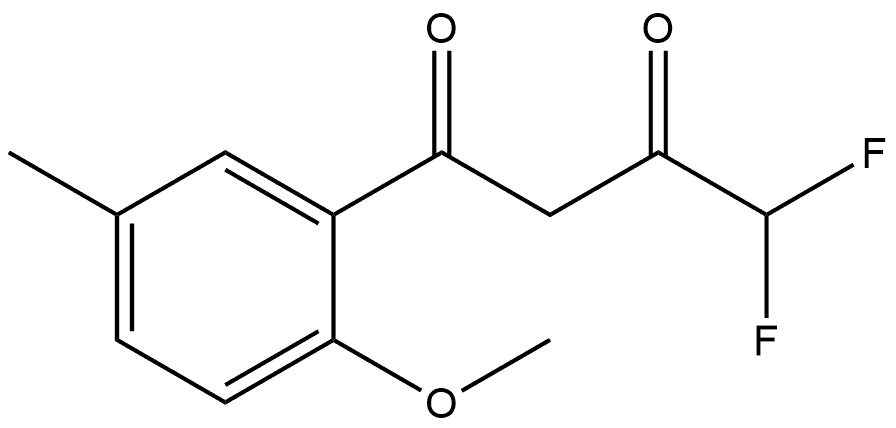 4,4-Difluoro-1-(2-methoxy-5-methylphenyl)-1,3-butanedione Structure