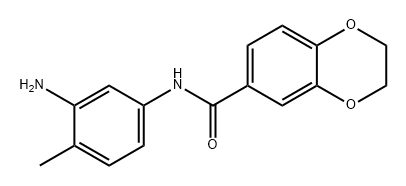 1,4-Benzodioxin-6-carboxamide, N-(3-amino-4-methylphenyl)-2,3-dihydro- Structure