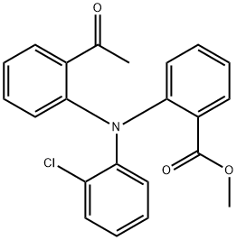 Benzoic acid, 2-[(2-acetylphenyl)(2-chlorophenyl)amino]-, methyl ester Structure