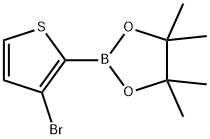 1,3,2-Dioxaborolane, 2-(3-bromo-2-thienyl)-4,4,5,5-tetramethyl- Structure