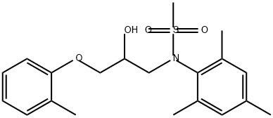 N-[2-hydroxy-3-(2-methylphenoxy)propyl]-N-(2,4,6-trimethylphenyl)methanesulfonamide Structure