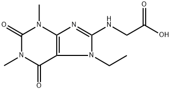 Glycine, N-(7-ethyl-2,3,6,7-tetrahydro-1,3-dimethyl-2,6-dioxo-1H-purin-8-yl)- Structure