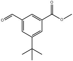 Benzoic acid, 3-(1,1-dimethylethyl)-5-formyl-, methyl ester Structure