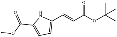 (E)-methyl 5-(3-(tert-butoxy)-3-oxoprop-1-en-1-yl)-1H-pyrrole-2-carboxylate Structure