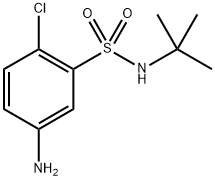 Benzenesulfonamide, 5-amino-2-chloro-N-(1,1-dimethylethyl)- 구조식 이미지