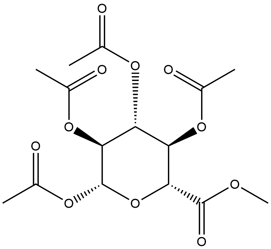 β-L-Glucopyranuronic acid, methyl ester, tetraacetate (9CI) Structure