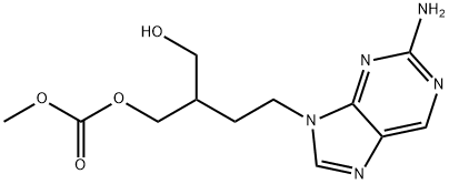 Carbonic acid, 4-(2-amino-9H-purin-9-yl)-2-(hydroxymethyl)butyl methyl ester Structure