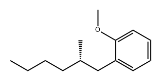 Benzene, 1-methoxy-2-[(2S)-2-methylhexyl]- Structure