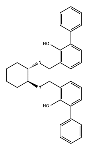 [1,1'-Biphenyl]-2-ol, 3,3''-[(1S,2S)-1,2-cyclohexanediylbis(iminomethylene)]bis- Structure