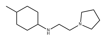 1-Pyrrolidineethanamine, N-(4-methylcyclohexyl)- Structure