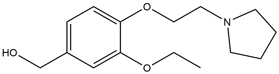 3-Ethoxy-4-[2-(1-pyrrolidinyl)ethoxy]benzenemethanol Structure