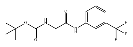 Carbamic acid, N-[2-oxo-2-[[3-(trifluoromethyl)phenyl]amino]ethyl]-, 1,1-dimethylethyl ester Structure