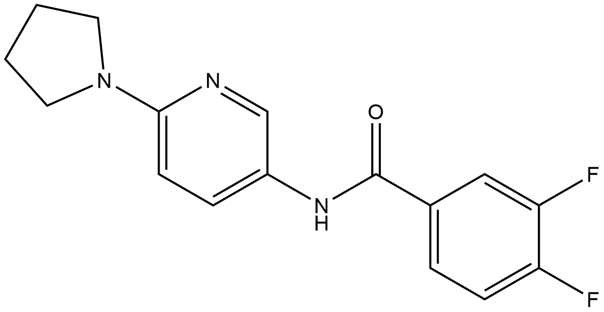 3,4-Difluoro-N-[6-(1-pyrrolidinyl)-3-pyridinyl]benzamide Structure