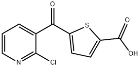 2-Thiophenecarboxylic acid, 5-[(2-chloro-3-pyridinyl)carbonyl]- Structure