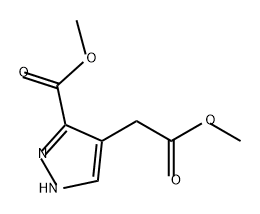 1H-Pyrazole-4-acetic acid, 3-(methoxycarbonyl)-, methyl ester Structure