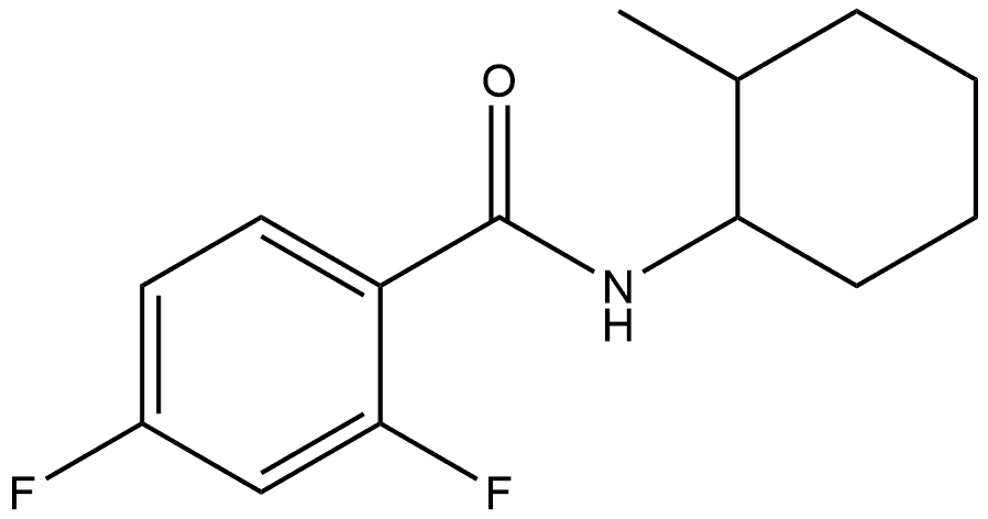 2,4-Difluoro-N-(2-methylcyclohexyl)benzamide Structure