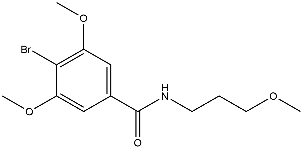 4-Bromo-3,5-dimethoxy-N-(3-methoxypropyl)benzamide Structure