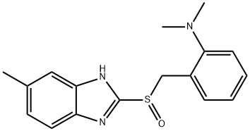 Benzenamine, N,N-dimethyl-2-[[(6-methyl-1H-benzimidazol-2-yl)sulfinyl]methyl]- Structure