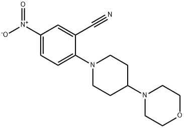 Benzonitrile, 2-[4-(4-morpholinyl)-1-piperidinyl]-5-nitro- Structure