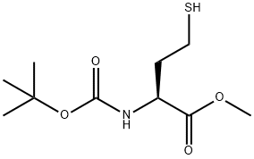 Homocysteine, N-[(1,1-dimethylethoxy)carbonyl]-, methyl ester Structure