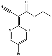 Acetic acid, (5-bromo-2(1H)-pyrimidinylidene)cyano-, ethyl ester, (E)- (9CI) 구조식 이미지