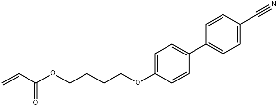 2-Propenoic acid, 4-[(4'-cyano[1,1'-biphenyl]-4-yl)oxy]butyl ester 구조식 이미지