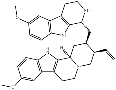(3β)-18,19-Didehydro-10-methoxy-16-[(R)-2,3,4,9-tetrahydro-6-methoxy-1H-pyrido[3,4-b]indol-1-yl]-17-norcorynan 구조식 이미지