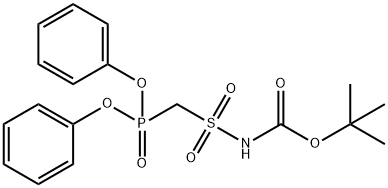 Carbamic acid, N-[[(diphenoxyphosphinyl)methyl]sulfonyl]-, 1,1-dimethylethyl ester Structure