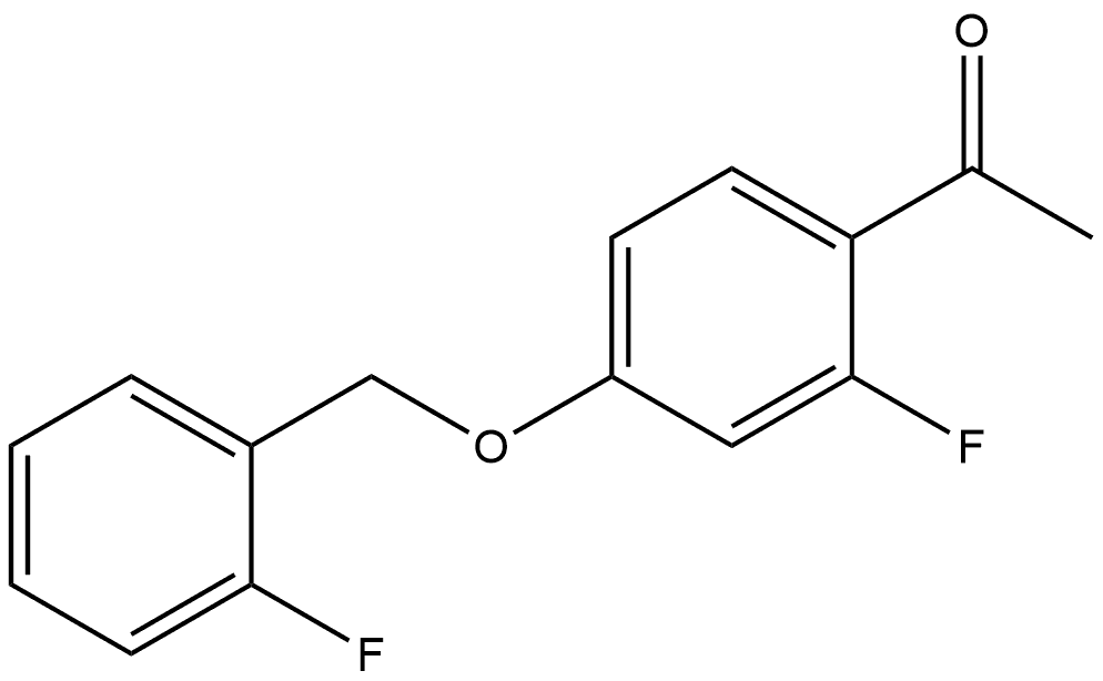 1-[2-Fluoro-4-[(2-fluorophenyl)methoxy]phenyl]ethanone Structure