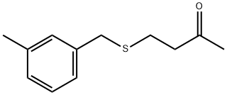 2-Butanone, 4-[[(3-methylphenyl)methyl]thio]- Structure