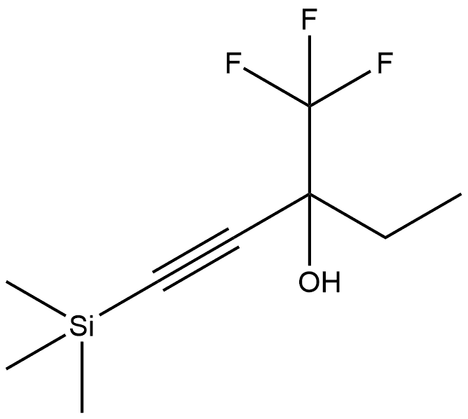 3-(Trifluoromethyl)-1-(trimethylsilyl)-1-pentyn-3-ol Structure