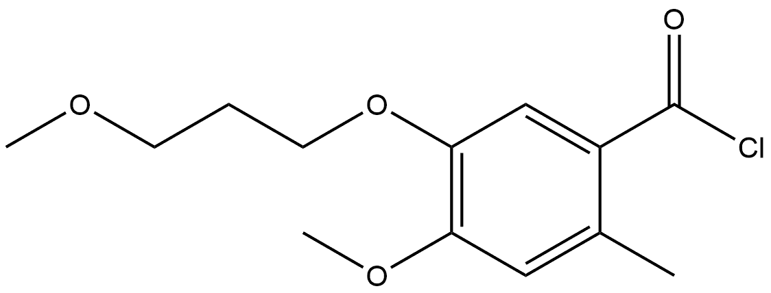 4-Methoxy-5-(3-methoxypropoxy)-2-methylbenzoyl chloride Structure