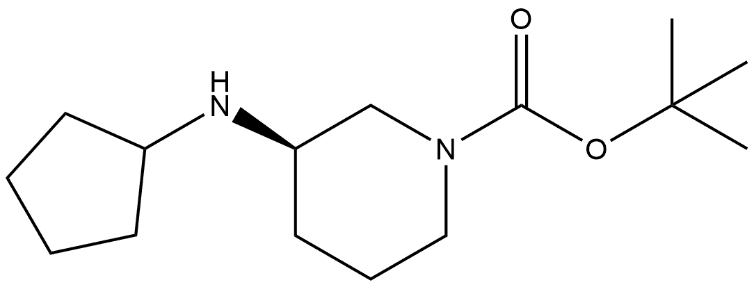 tert-butyl 3-(cyclopentylamino)piperidine-1-carboxylate Structure