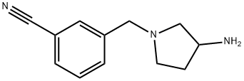 Benzonitrile, 3-[(3-amino-1-pyrrolidinyl)methyl]- Structure