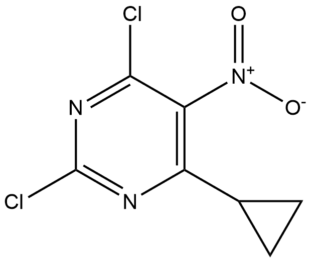 2,4-Dichloro-6-cyclopropyl-5-nitropyrimidine Structure