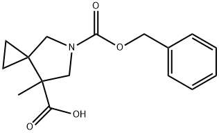 5-benzyloxycarbonyl-7-methyl-5-azaspiro[2.4]heptane-7-carboxylic acid Structure