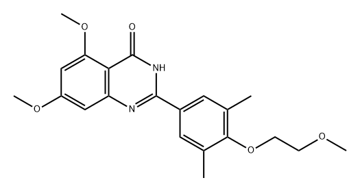 5,7-Dimethoxy-2-[4-(2-methoxyethoxy)-3,5-dimethylphenyl]-4(3H)-quinazolinone Structure