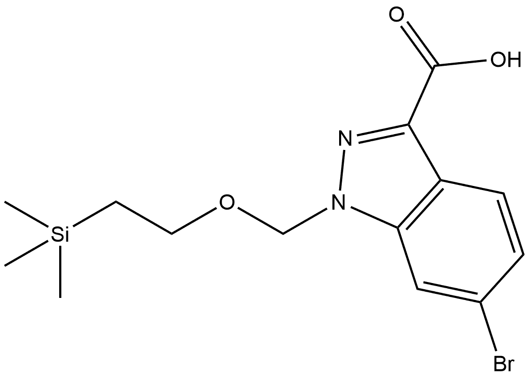 6-Bromo-1-[[2-(trimethylsilyl)ethoxy]methyl]-1H-indazole-3-carboxylic acid Structure