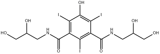 1,3-Benzenedicarboxamide, N1,N3-bis(2,3-dihydroxypropyl)-5-hydroxy-2,4,6-triiodo- Structure