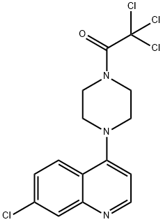 2,2,2-Trichloro-1-(4-(7-chloroquinolin-4-yl)piperazin-1-yl)ethanone Structure