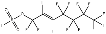 Fluorosulfuric acid, 1,1,2,3,4,4,5,5,6,6,7,7,7-tridecafluoro-2-heptenyl ester, (E)- (9CI) Structure