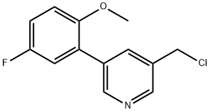 3-(chloromethyl)-5-(5-fluoro-2-methoxyphenyl)pyridine Structure